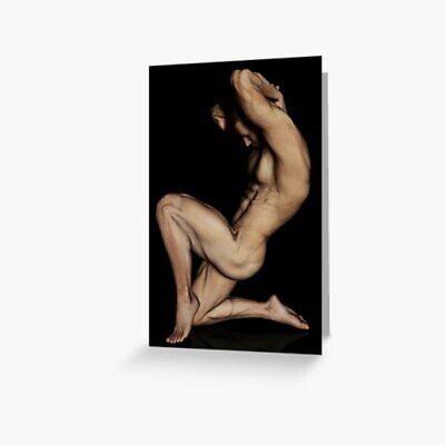 GREETING CARD / Nude man pose