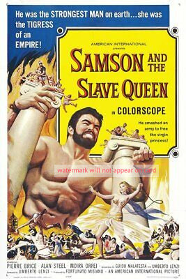 POSTCARD / Alan Steel / Samson + the slave queen, 1963