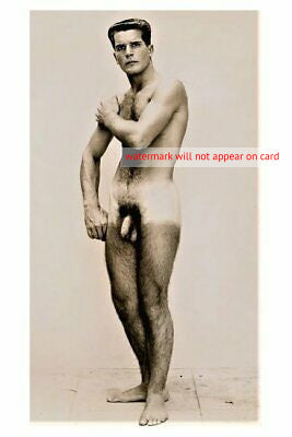 POSTCARD / Nude young man, 1950