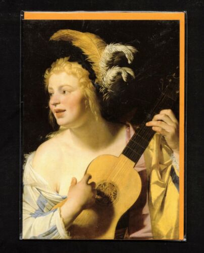 GREETING CARD / Van HONTHORST, Gerrit / The Guitar Player, 17th century