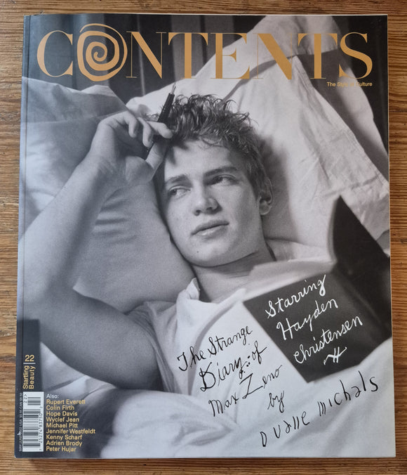 Contents Magazine / 2002 / May - June / Hayden Christensen / Duane Michals / Rupert Everett / Colin Firth / Channing Tatum / Peter Hujar / Adrien Brody / Wyclef Jean