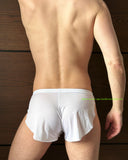 Boxer Briefs / Silk Split Side / Medium / White