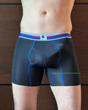 Boxer Briefs / Champion / Medium / Black with blue stripes