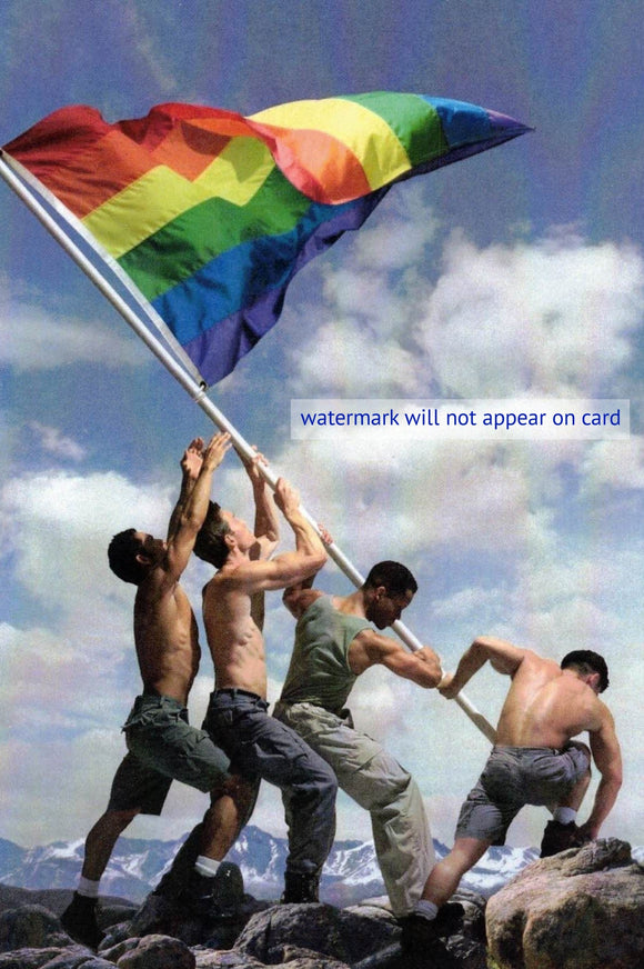 POSTCARD / Raising the gay flag