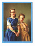 POSTCARD / HANSEN, Constantin / Bertha + Angela, 1864