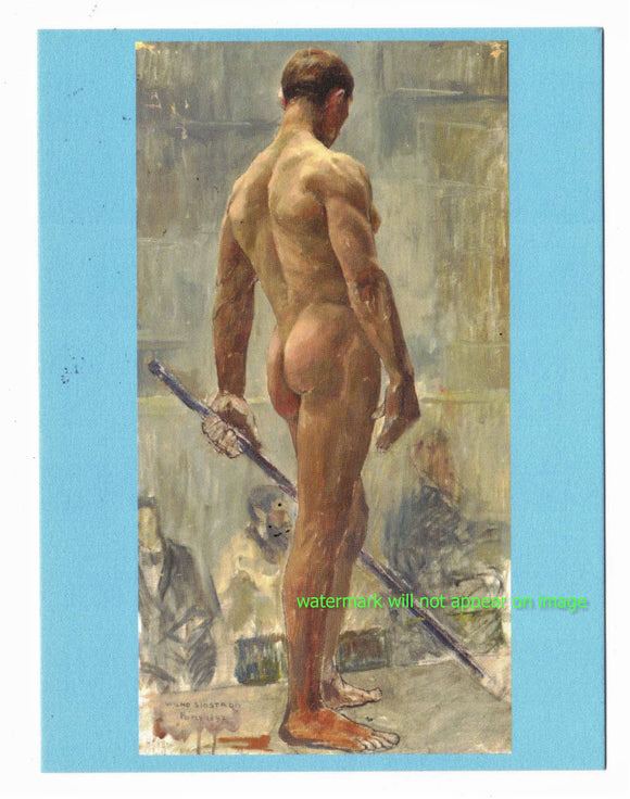 POSTCARD / SJOSTROM, Vilho / Male figure, 1897
