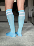 Socks / Soccer / Medium - Large / Powder Blue