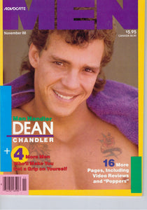 ADVOCATE Men / 1988 / November / Dean Chandler / Jon Vincent / Daniel Santero / Eddie Dillon / Kristen Bjorn /  Jerry Mills