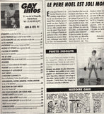GAY INFOS / 1991 / Janvier - Février / + Catalogue Man / Juliette Gréco / Henri de Montherlant