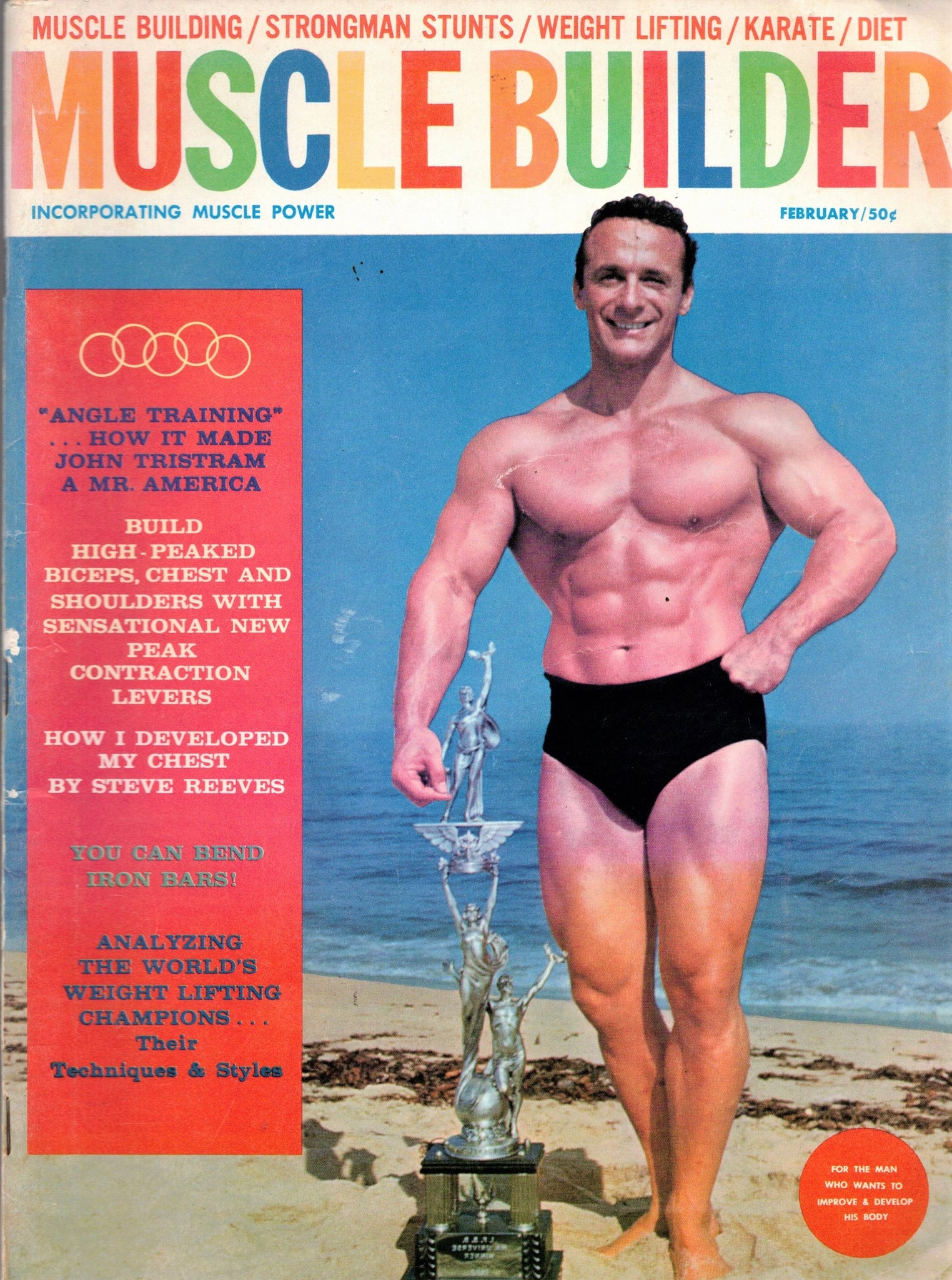 Muscle Builder Magazine / 1963 / February / John Tristram / Steve Reev –  Zeus Gay Boutik