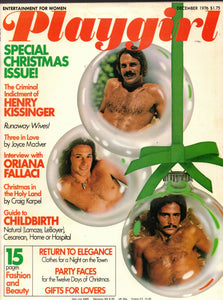 PLAYGIRL / 1976 / December / Henry Kissinger / Oriana Fallaci / Perry King / Hiram Keller / Morgan Brittany / Don Johnson / Jeff Rosenberg / Ben Gallagher / Merle Slonecker / Barbara Carrera / Dennis Wilson / Colleen Camp /