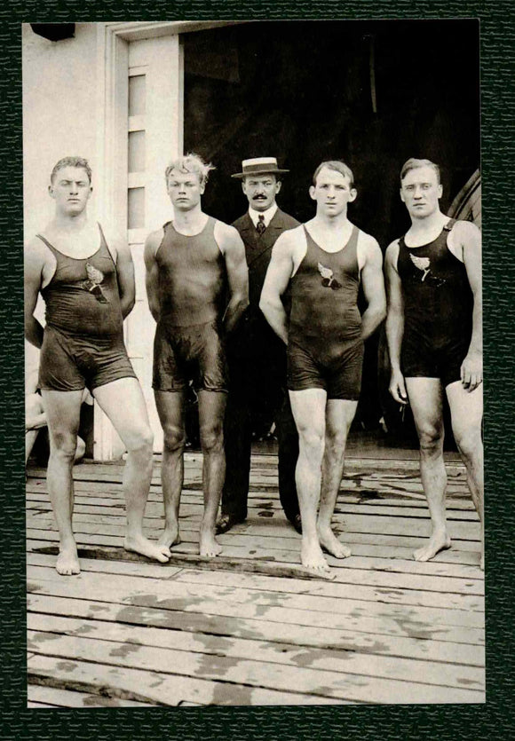 POSTCARD / Group of Olympic champions relay swimmers, 1902