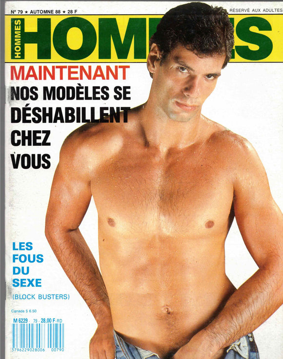 Hommes Magazine  / 1988 / Automne / Kristen Bjorn / David Hasselhoff / Cory Monroe / Rod Garetto / Francois Papillon