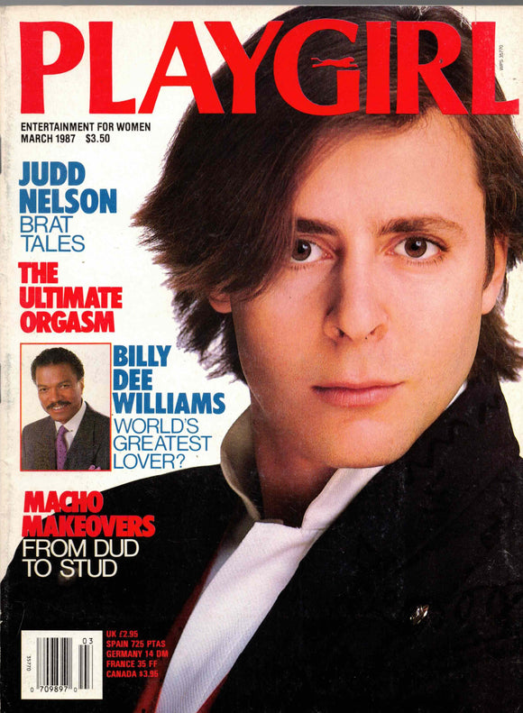 PLAYGIRL / 1987 / March / Judd Nelson / Nilly Dee Williams / Michael Beck / Susan Seidelman / Gene Garlock / Ken Foss / Dan Shadwell / Ross Thompson / Mark Kubr