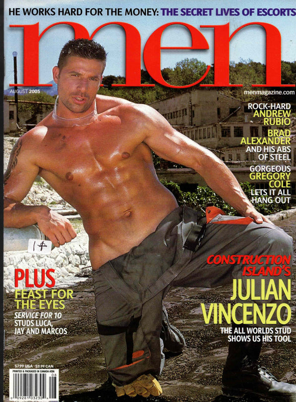 MEN Magazine / 2005 / August / Andrew Rubio / Brad Alexander / Gregory Cole / Julian Vincenzo / Michael Brandon / Blake Stone
