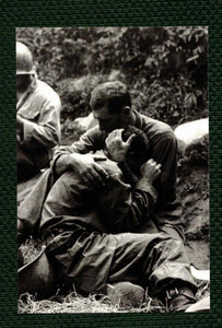 POSTCARD / Korean War soldier comforting soldier friend, 1950