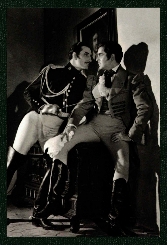 POSTCARD / Tyrone Power + Basil Rathbone / The mark of Zorro, 1940