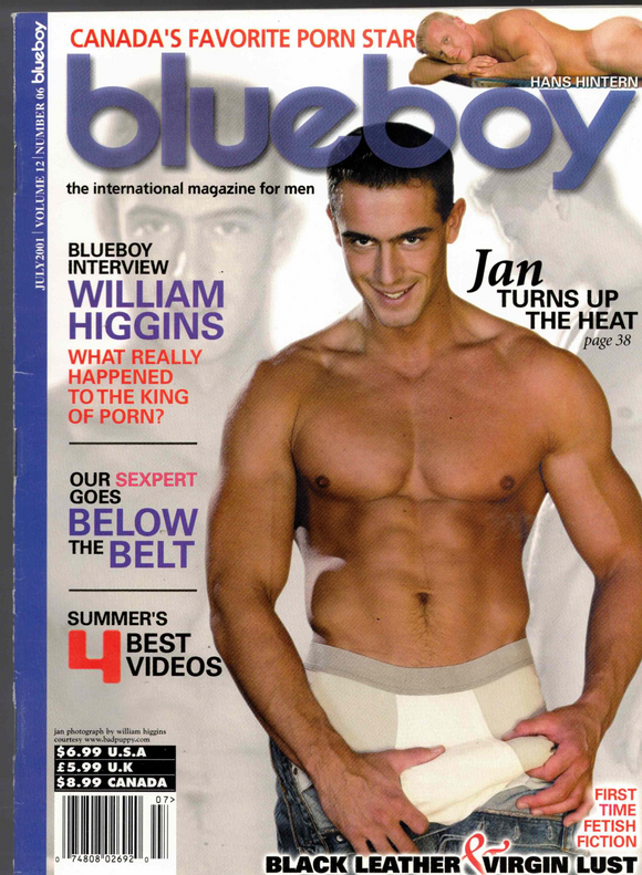 BLUEBOY / 2001 / July / William Higgins / Hans Hintern / Clint Fox / Tommy Saxx / Sean Storm / Trevor Halston / Matthew Rush / Justin Dragon / Jirka Kalvoda / Nick Young / Pavel Novotny