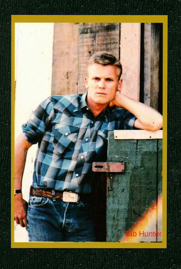 POSTCARD / Tab Hunter in plaid shirt, 1950s