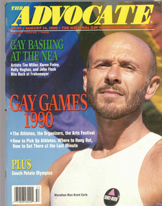 The Advocate Magazine / 1990, August 14 / Gay Games / Brent Earle / Donevan