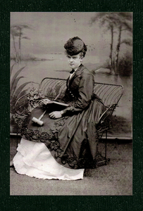 POSTCARD / Victorian man in a dress + croquet mallet / Drag