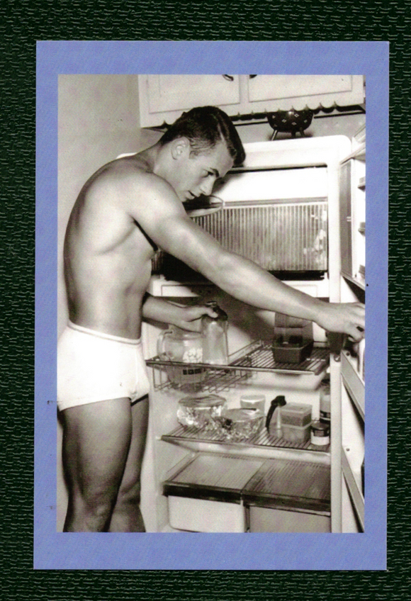 POSTCARD / Phil Knight opened fridge, 1958