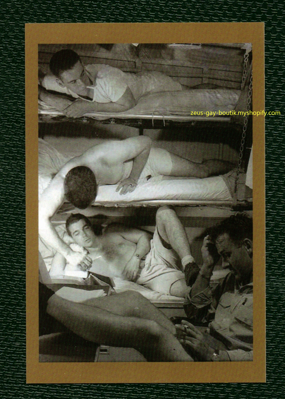 POSTCARD / Sailors in bunk beds, 1940s