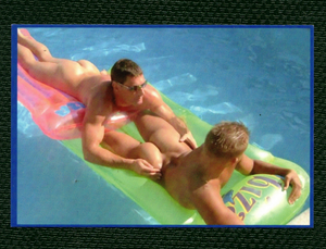 POSTCARD / Sexy floaters in a pool