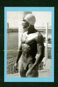 POSTCARD / Water polo player, 1987 / Patrick Sarfati