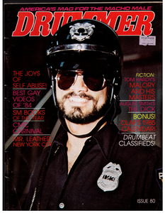 Drummer / 1984 / No.80 / Bill Ward / Olaf calendar / Nina Glaser / Larry Townsend / Eric Ryan / Al Parker / Jon King / Karl Forest / Lee Ryder