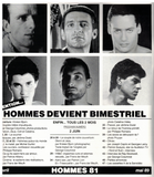 Hommes Magazine  / 1989 / Avril - Mai / Kristen Bjorn / Patrick Swayze / Ray Stockwell / Tony Bravo / Bruno / Clint Lochner / Kevin Williams / Michael Christopher / Tom Brock / Ed Wiley / Brand / Christopher Benson