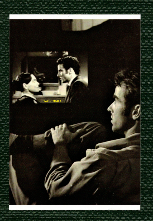 POSTCARD / Montgomery Clift watching The Heiress, 1949