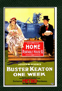 POSTCARD / ONE WEEK, 1920 / Buster Keaton / Sybil Seely