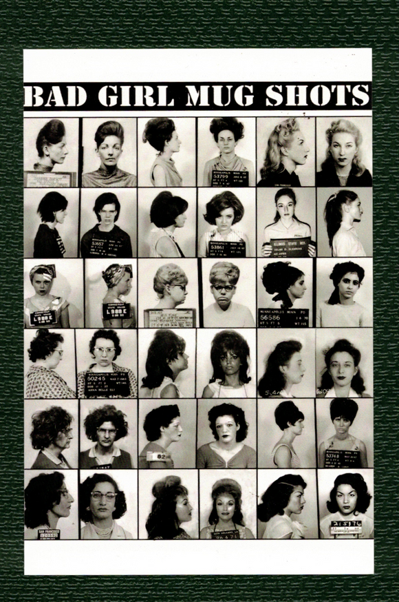 POSTCARD / Bad girls mug shots, 1940s