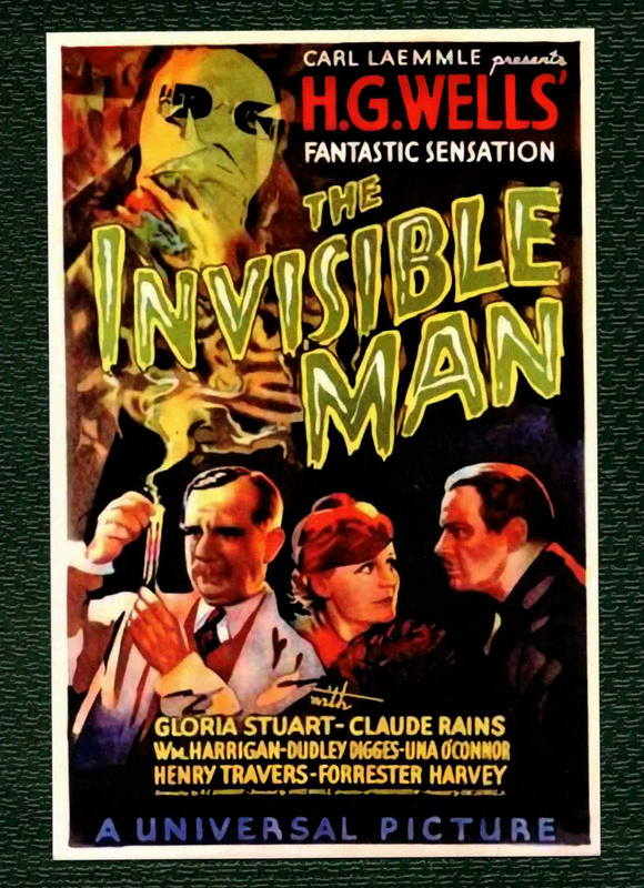 POSTCARD / THE INVISIBLE MAN, 1933 / James Whale / H.G. Wells