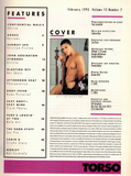 TORSO / 1995 / February / John Addington Symonds / Daniel Ranger / Hugh Davis / Gabriel Preston / Ed Cervone / Gustavo Franco / Mario Montero /