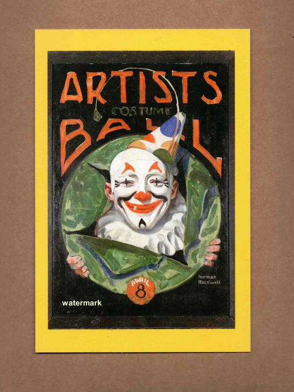 POSTCARD / ROCKWELL, Norman / Artists Costume Ball, 1921
