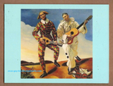 POSTCARD / DERAIN, André / Harlequin + Pierrot, 1924