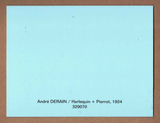 POSTCARD / DERAIN, André / Harlequin + Pierrot, 1924