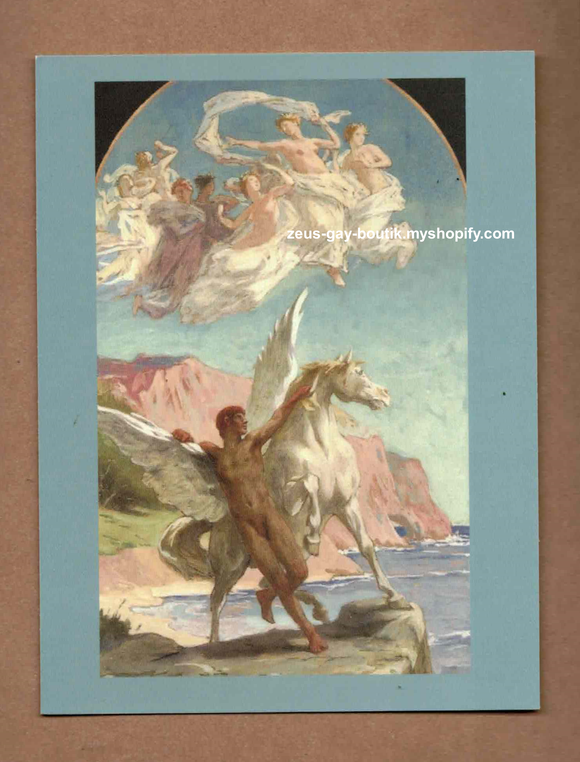 POSTCARD / PRELL, Hermann / The muses + the poet, 19th century