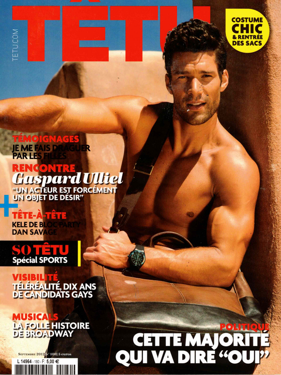 Têtu Magazine / 2012 / Septembre / Gaspard Ulliel / Broadway / Dan Savage / Tom Daley / Aaron O'Connell / Bryce Draper / Fassbinder