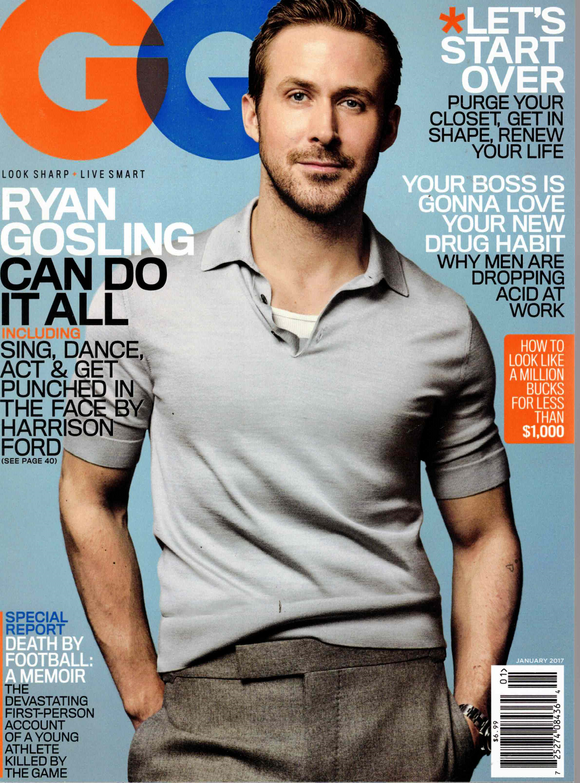 GQ / USA / 2017 / January / Ryan Gosling