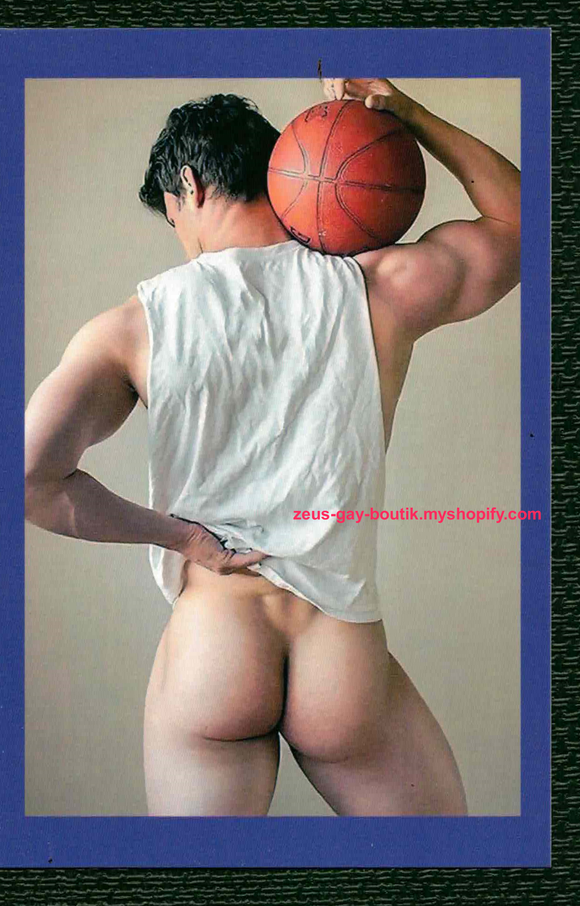 POSTCARD / BASKETBALL / Player's buttocks (blue)