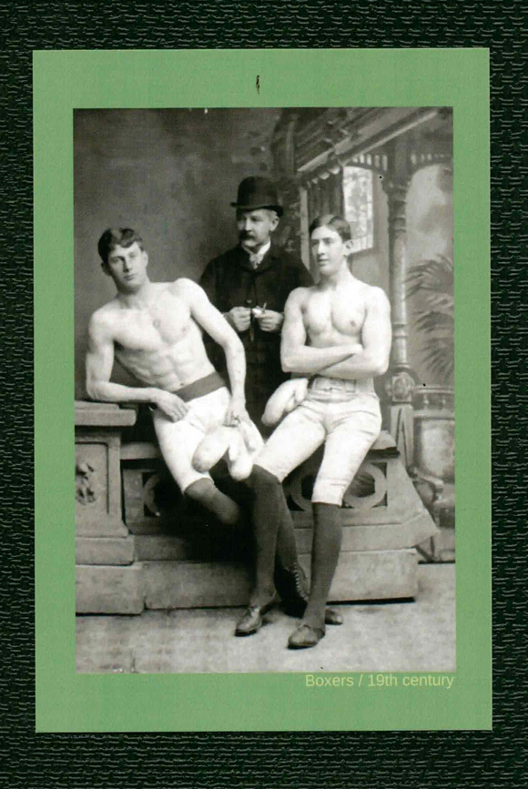POSTCARD / BOXING / Two boxers, 19th century