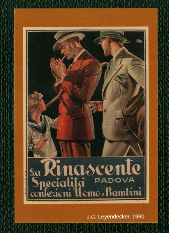 POSTCARD / LEYENDECKER Joseph / La Rinascente men, 1930