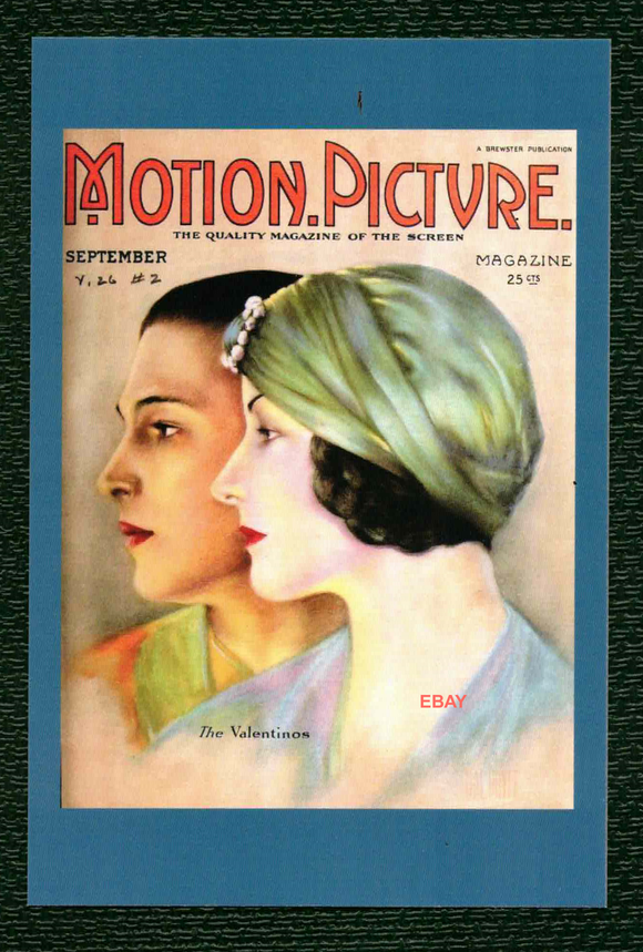 POSTCARD / Rudolph Valentino + Natacha Rambova / Motion Picture, 1923