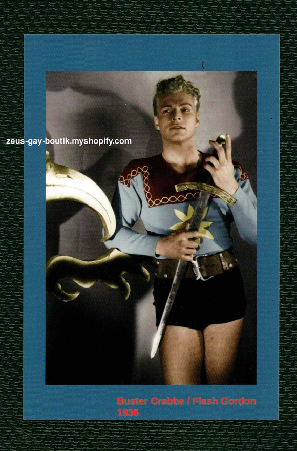 POSTCARD / Buster Crabbe / Flash Gordon, 1936