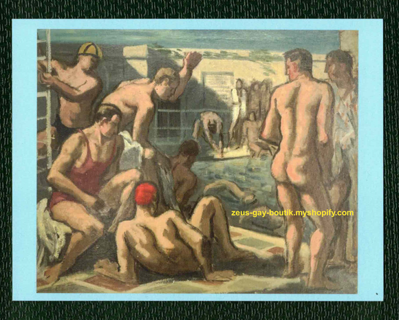 POSTCARD / SWIMMING / LIAUSU Camille / At the swimming pool, 20th century