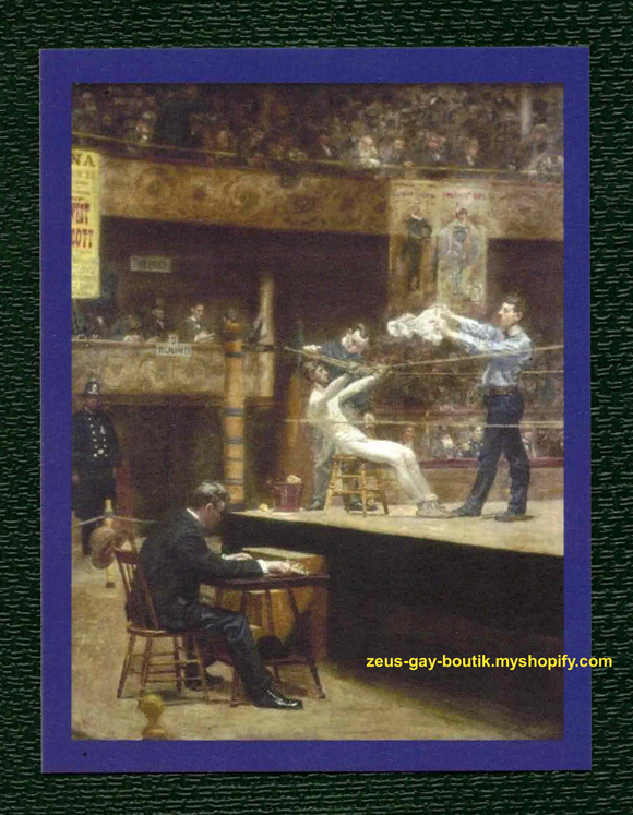 POSTCARD / BOXING / EAKINS, Thomas / Between rounds, 1899