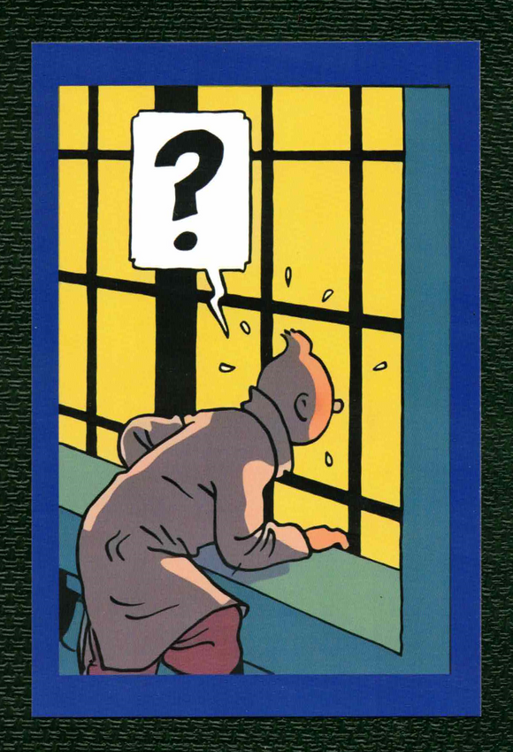 POSTCARD / Hergé / Tintin ? (blue border)